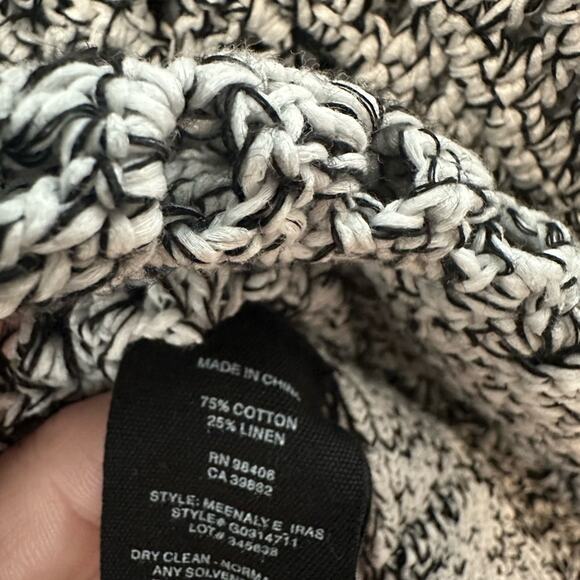 Theory Black and White Knit Sleeveless Tank Sweater Small - Picture 4 of 8